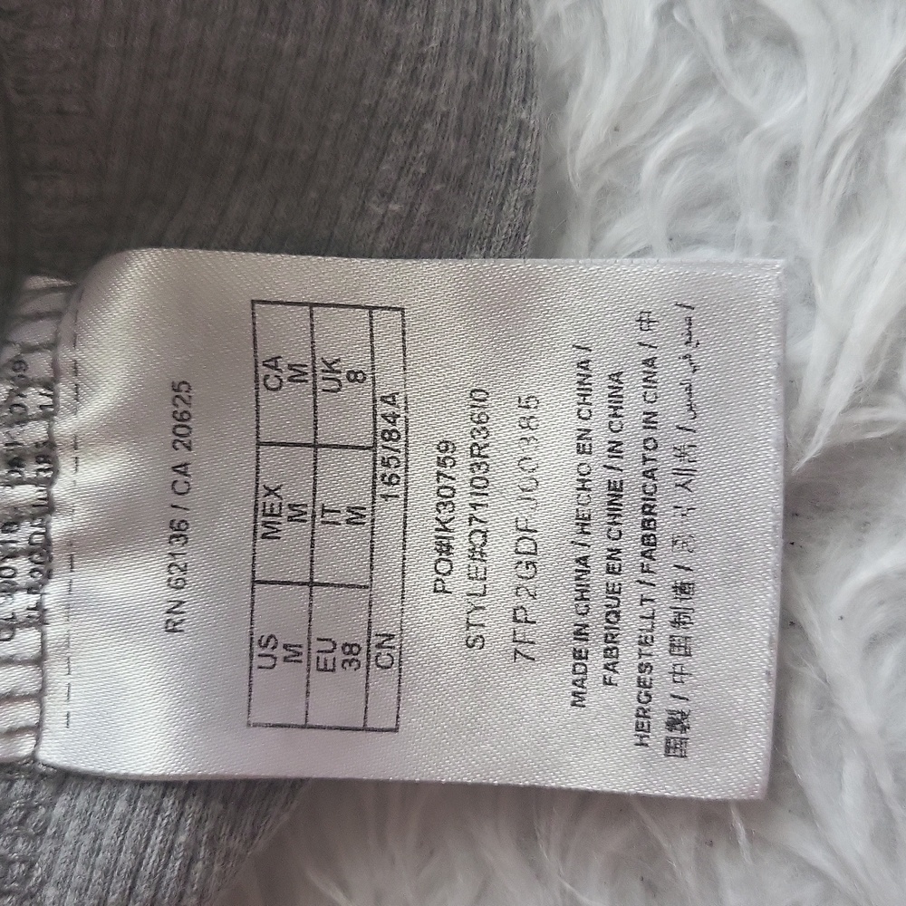 Guess Sequin Y2k shiny grey ribbed Fitted tank top - Picture 7 of 8